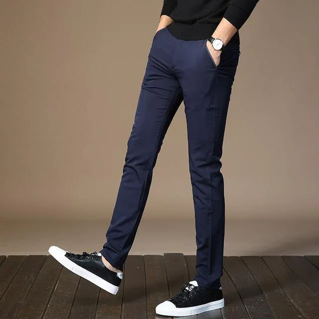 Fashion Men Luxury Suit Pants Dress Pants Mens Slim Fit Formal Perfume Classical Business Pants Men Autumn Winter Black Trousers