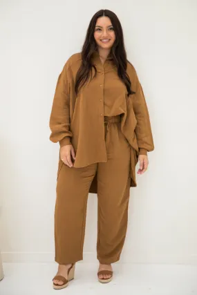 FINAL SALE Olivia Pant in Almond