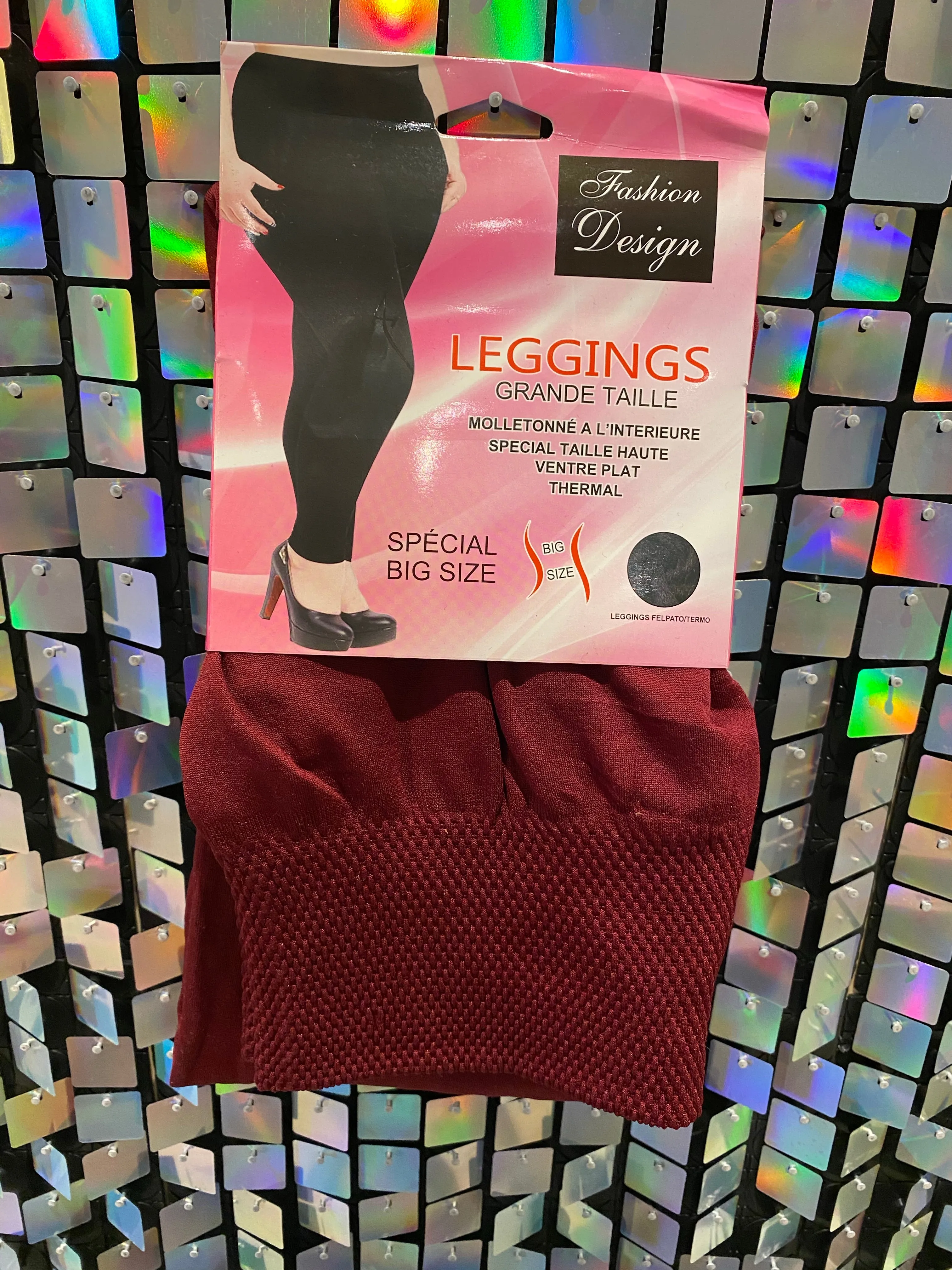 Fleece lined stretch seem less leggings - Curves