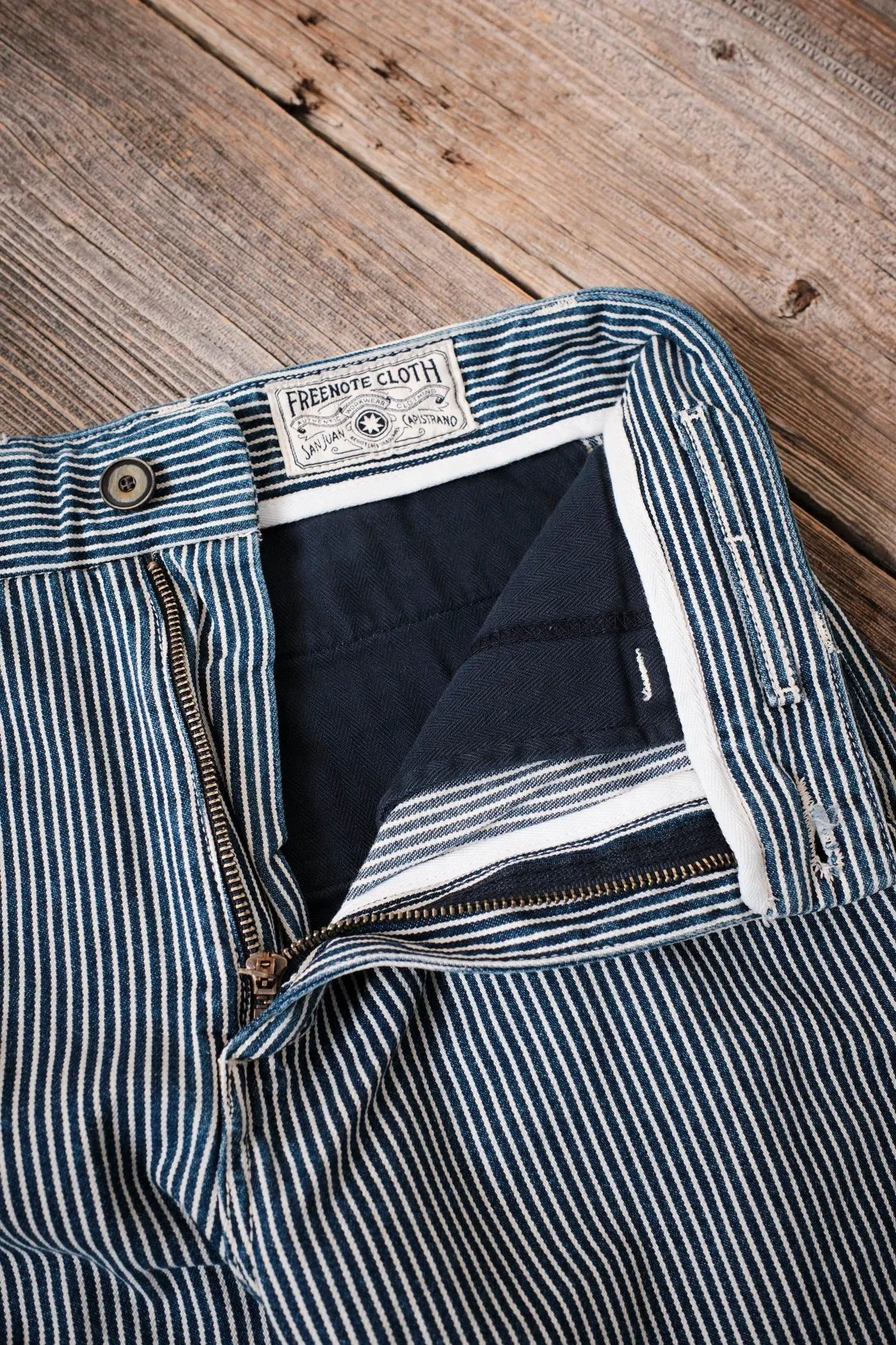 Freenote Cloth - Deck Pant Indigo Stripe