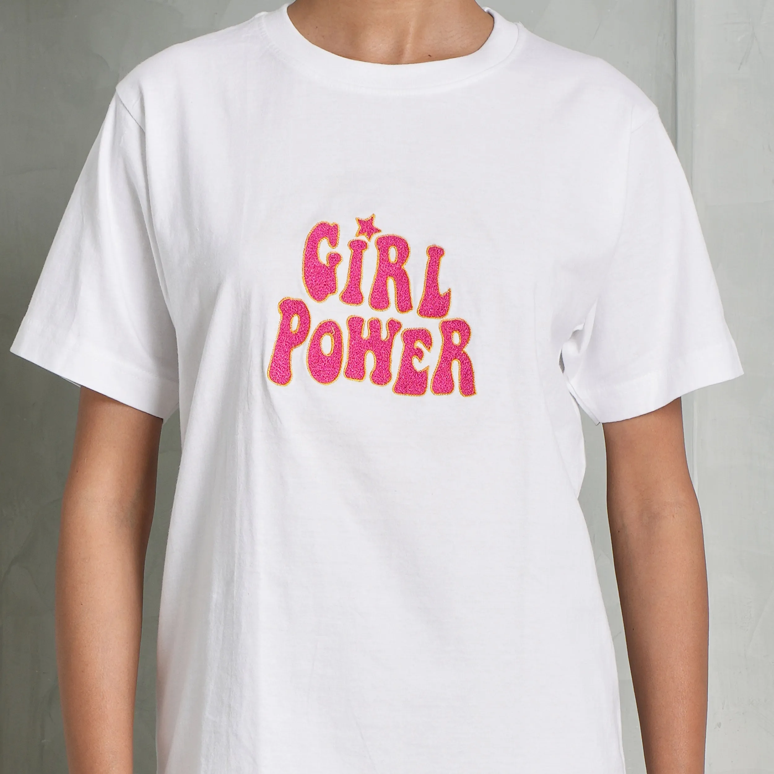 Girl Power Embroidered T-shirt