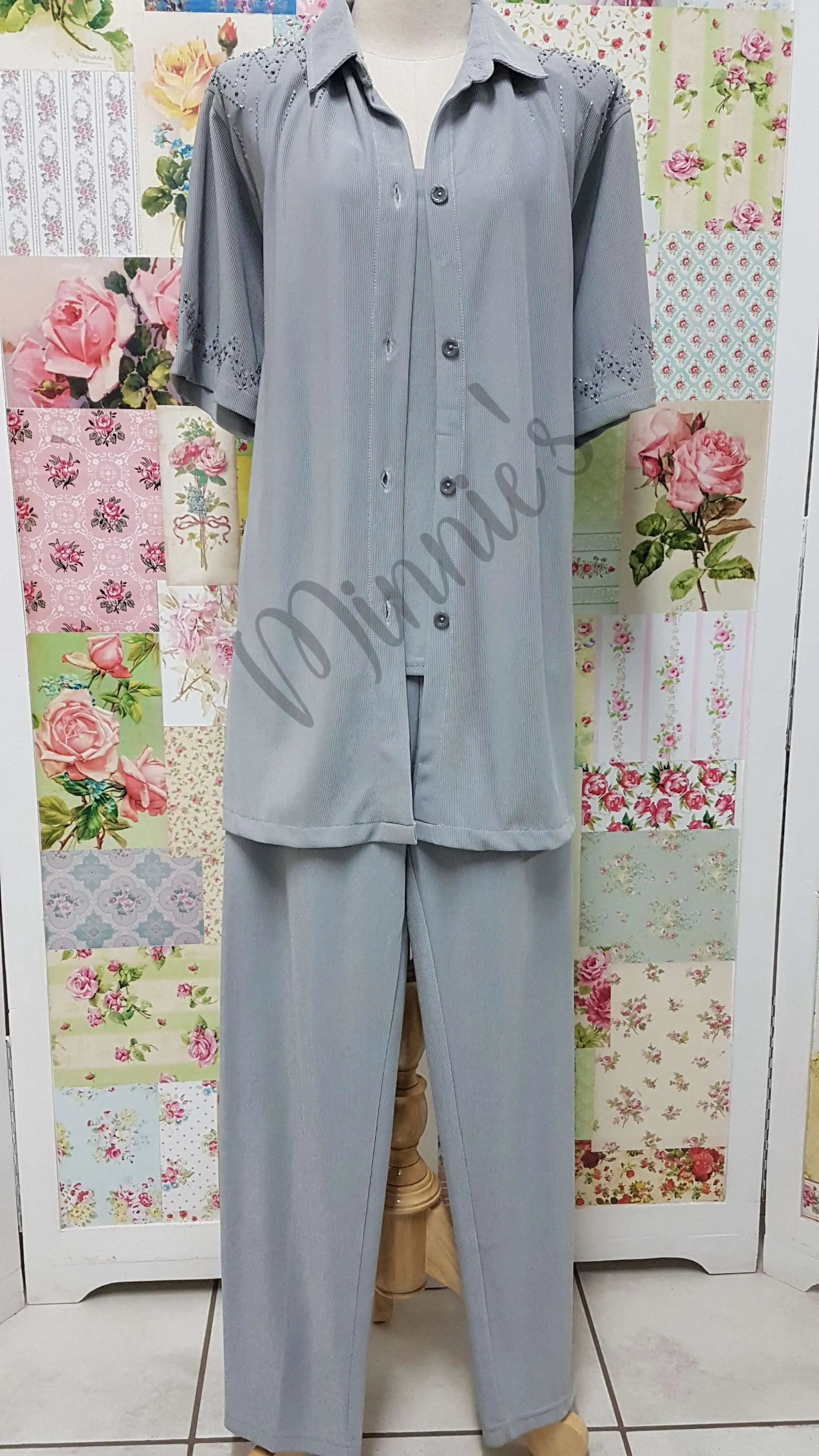 Grey 3-Piece Pants Set BS0124