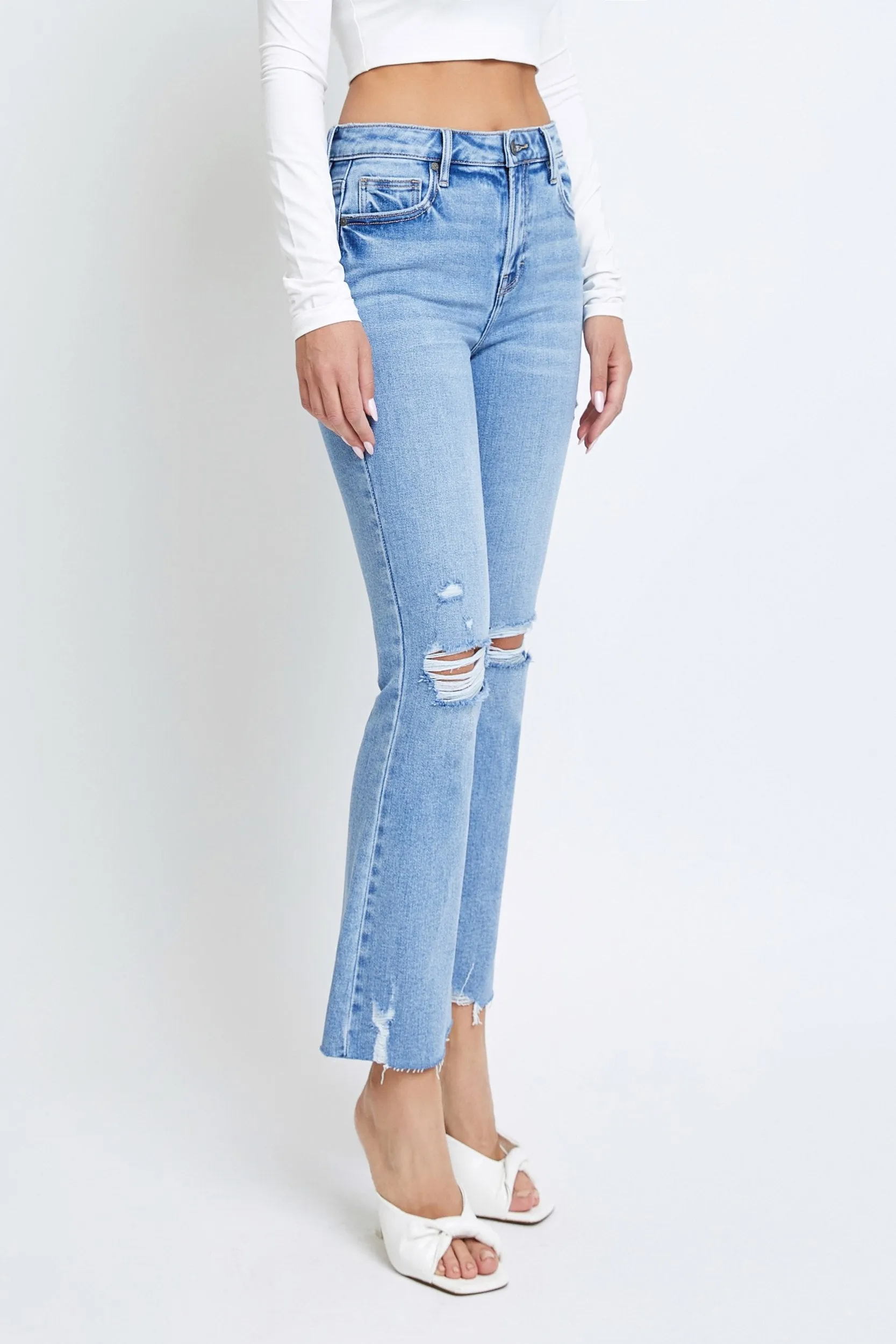 Happi Cropped Flare with Clean Hem