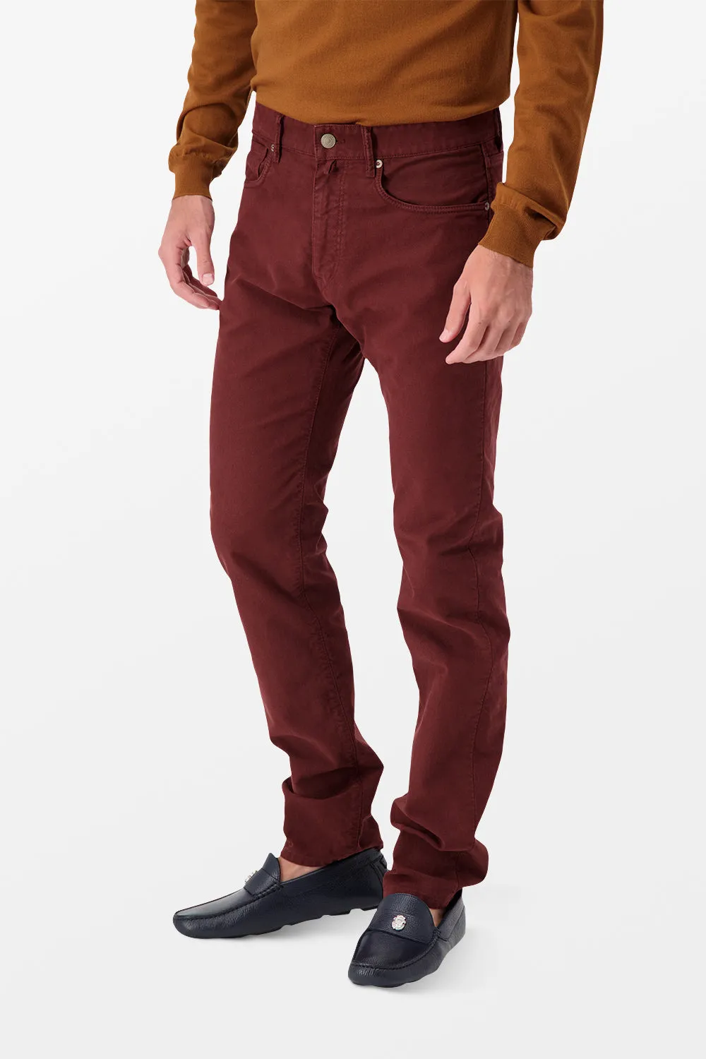 Incotex Burgundy Casual Trousers