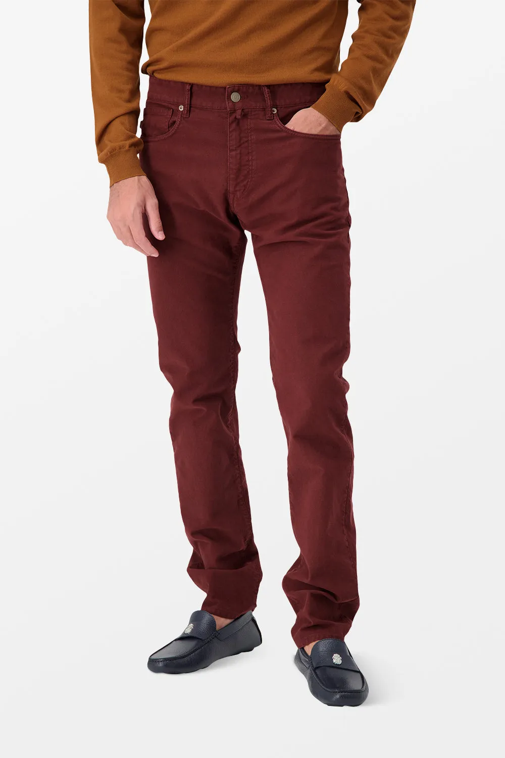 Incotex Burgundy Casual Trousers