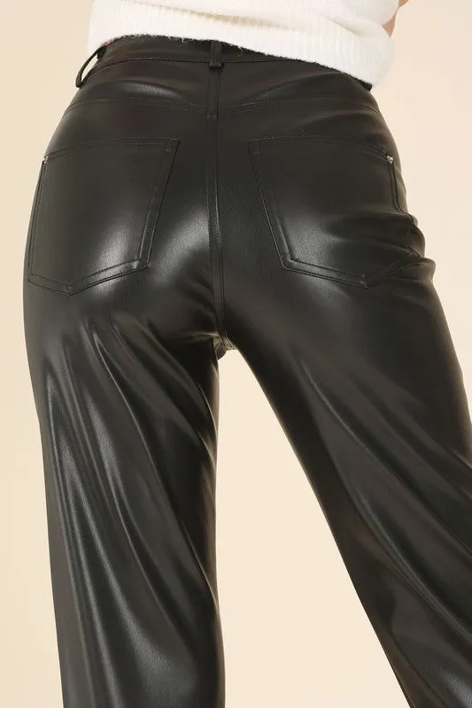 India Vegan Leather Pants