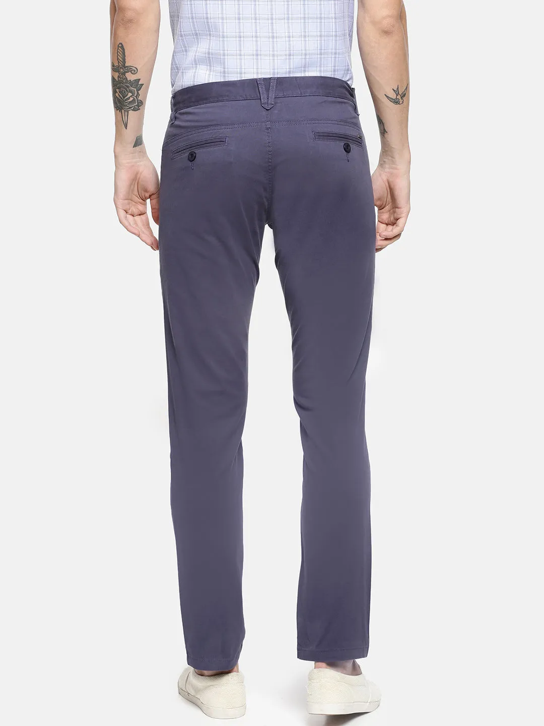 JDC Casual Solid Trouser-Blue