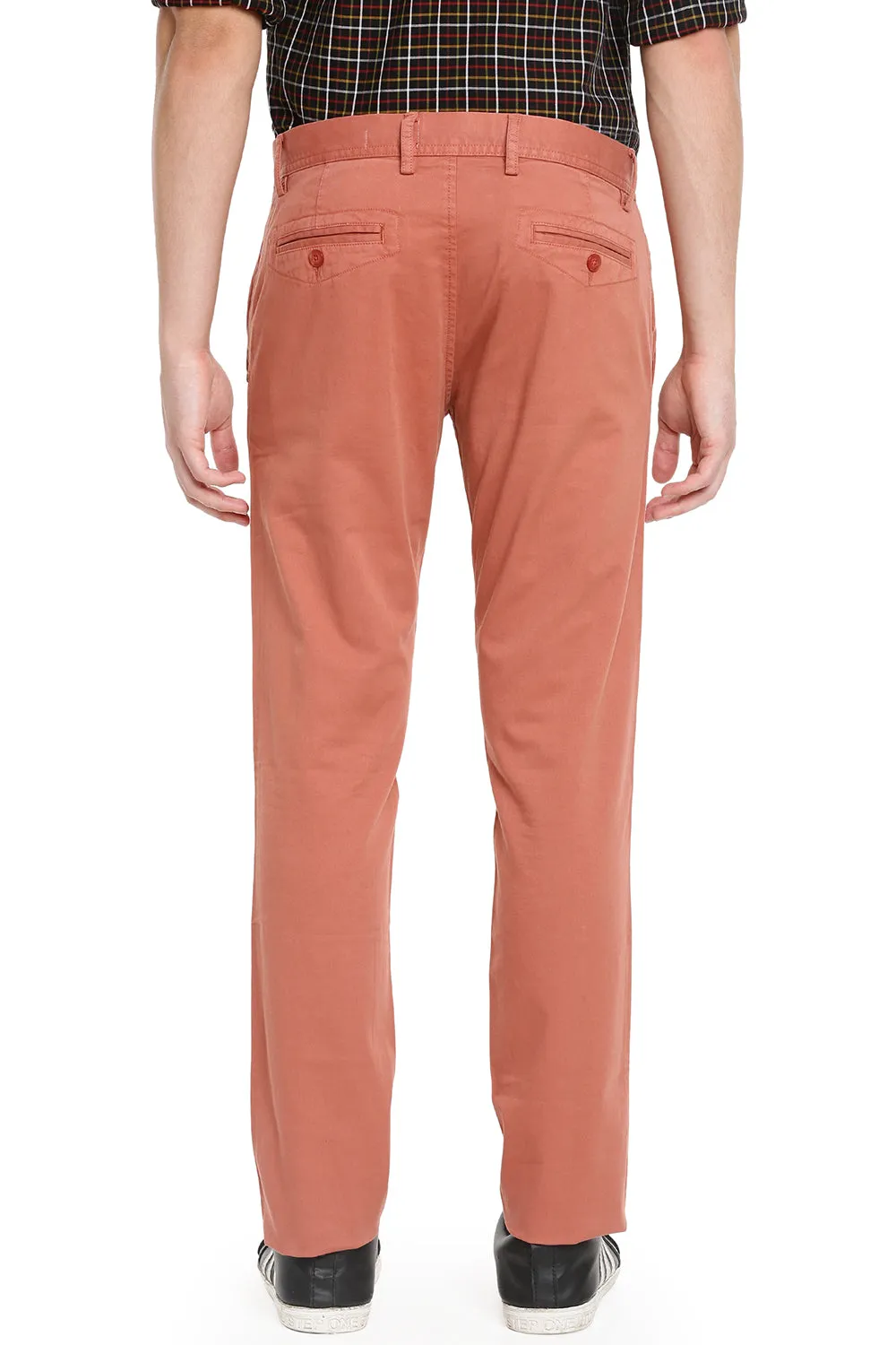 JDC Men Dusty Pink Solid Trouser