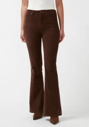 Joplin High Rise Flare Women's Corduroy Pants in Brown - BL15940