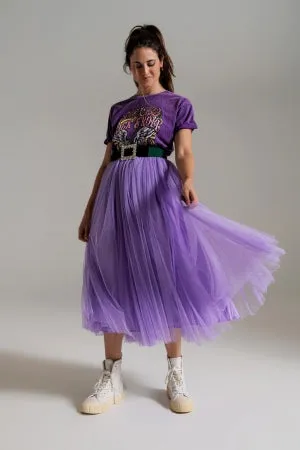 Lilac Tulle Skirt