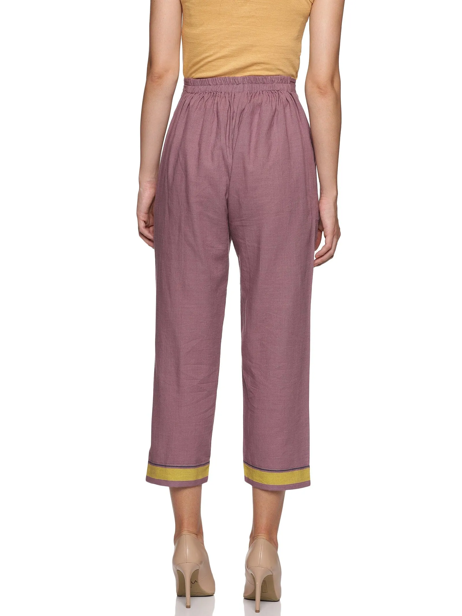 Magenta Handloom Trouser