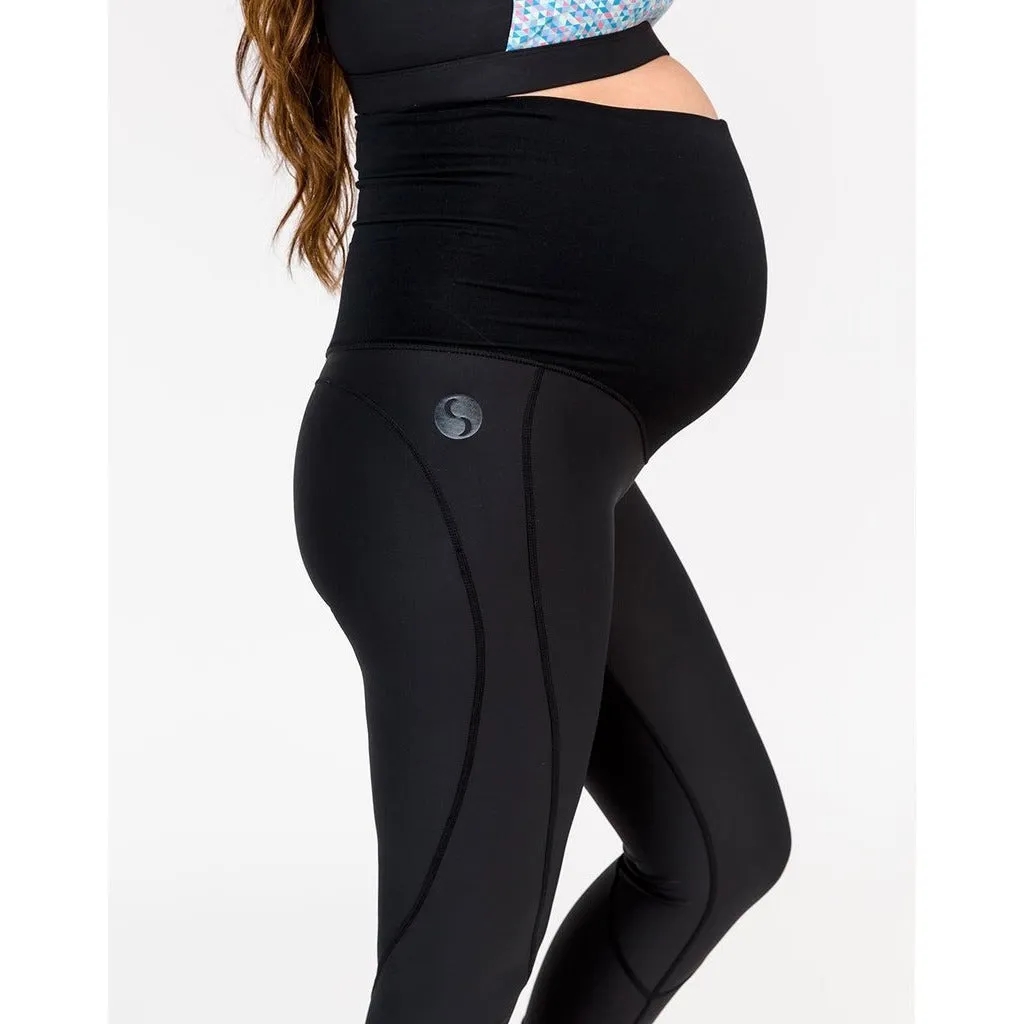 Maternity Leggings - Cadenshae Full Length Pregnancy & Postpartum