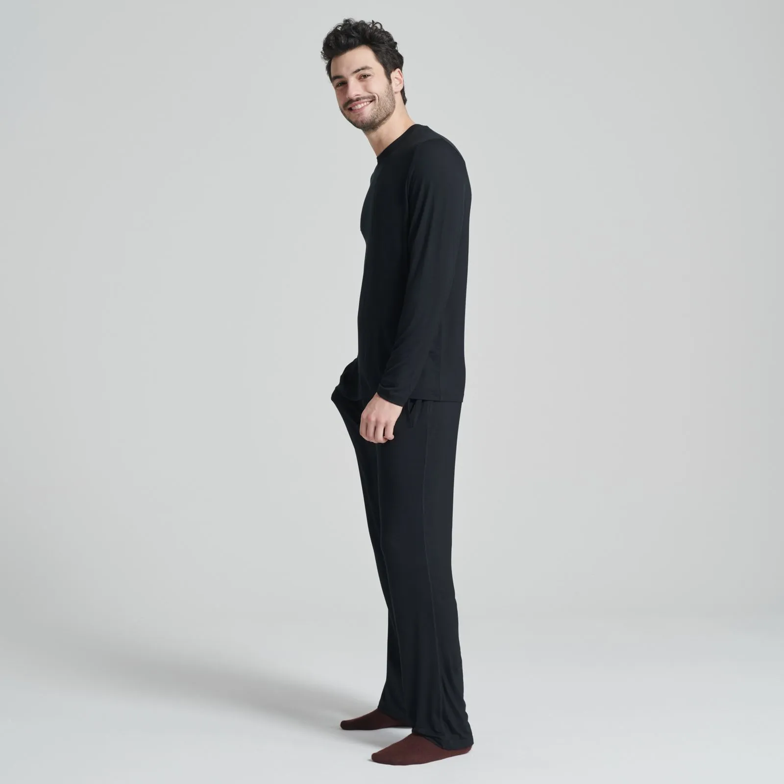 Men's Long Sleeve Tee-Pajama Pant Set