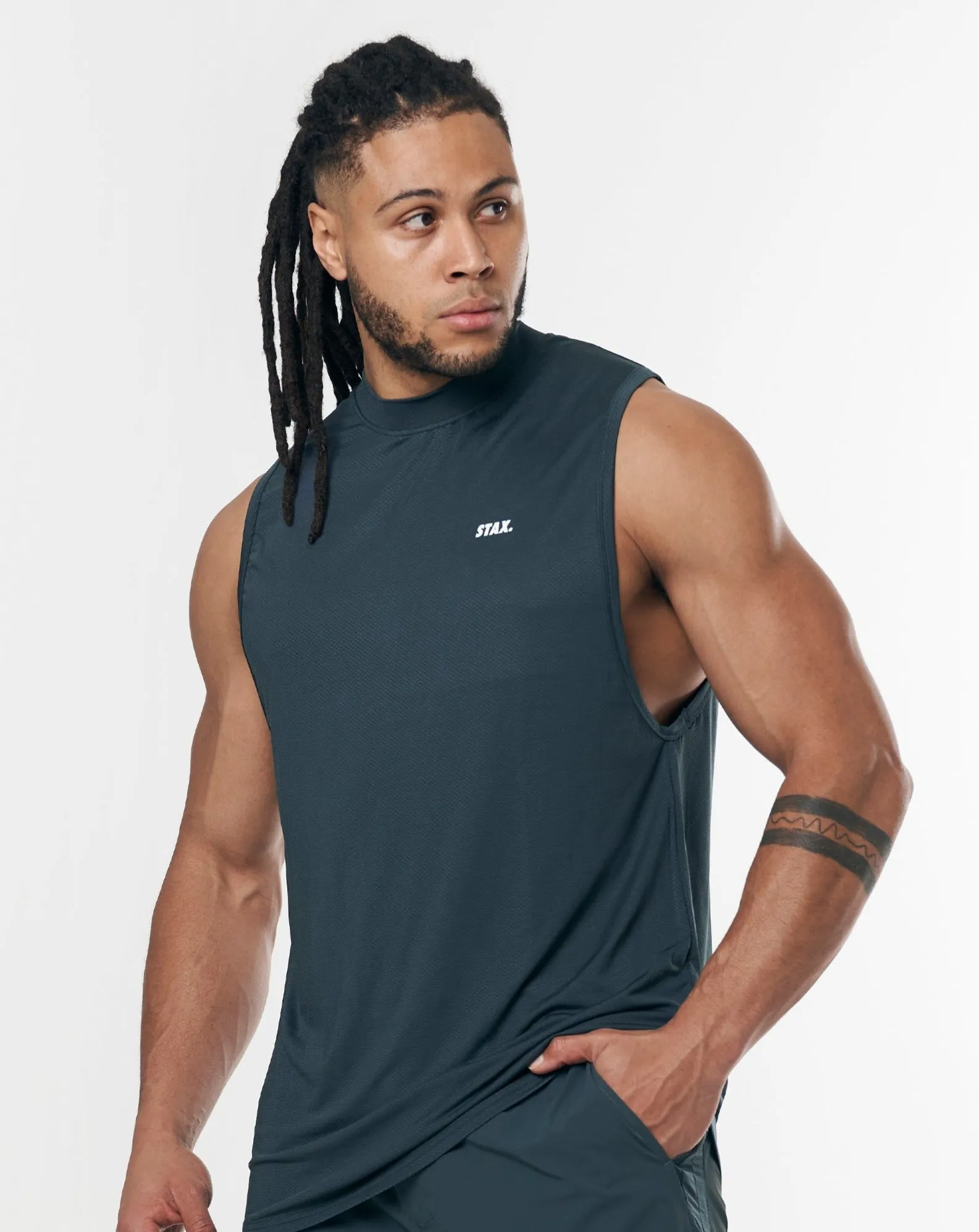 Mens Sport Muscle Tank - Navy