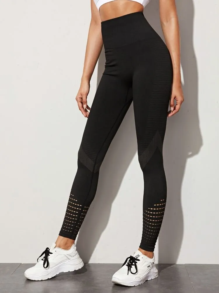 Mesh Leggings-Black