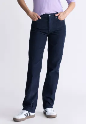 Mid Rise Straight Mary Women's Pants, Rinse Washed Navy - BL16007