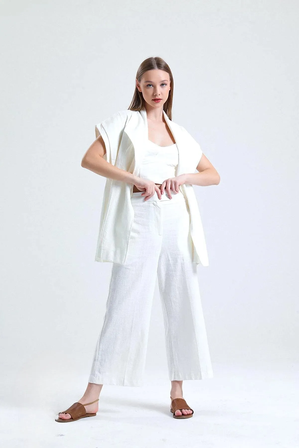 Must-Have Casual 100% Organic Pants for Everyday Summer Wear - White