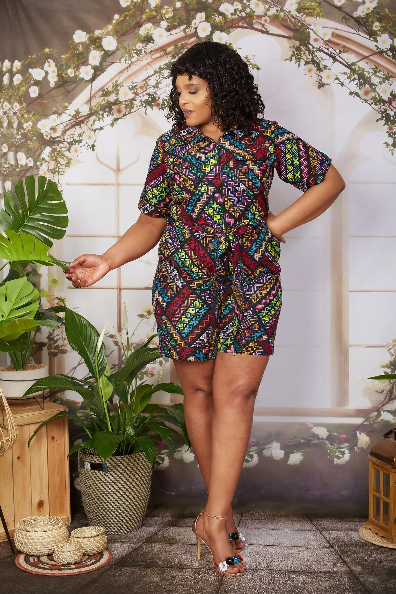 New in African Print  Romper Suit/Playsuit - Eva