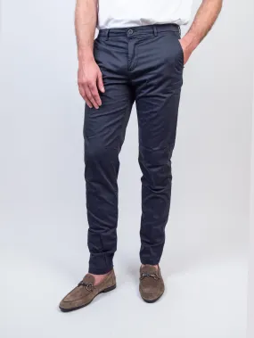 PANTALONE CHINOS IN COTONE BLU SCURO