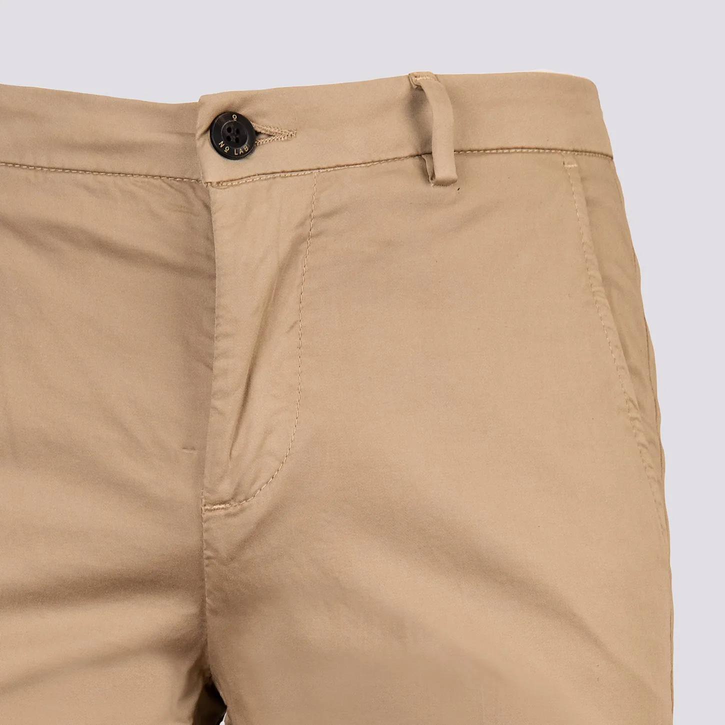 Pantalone chinos in cotone elasticizzato beige