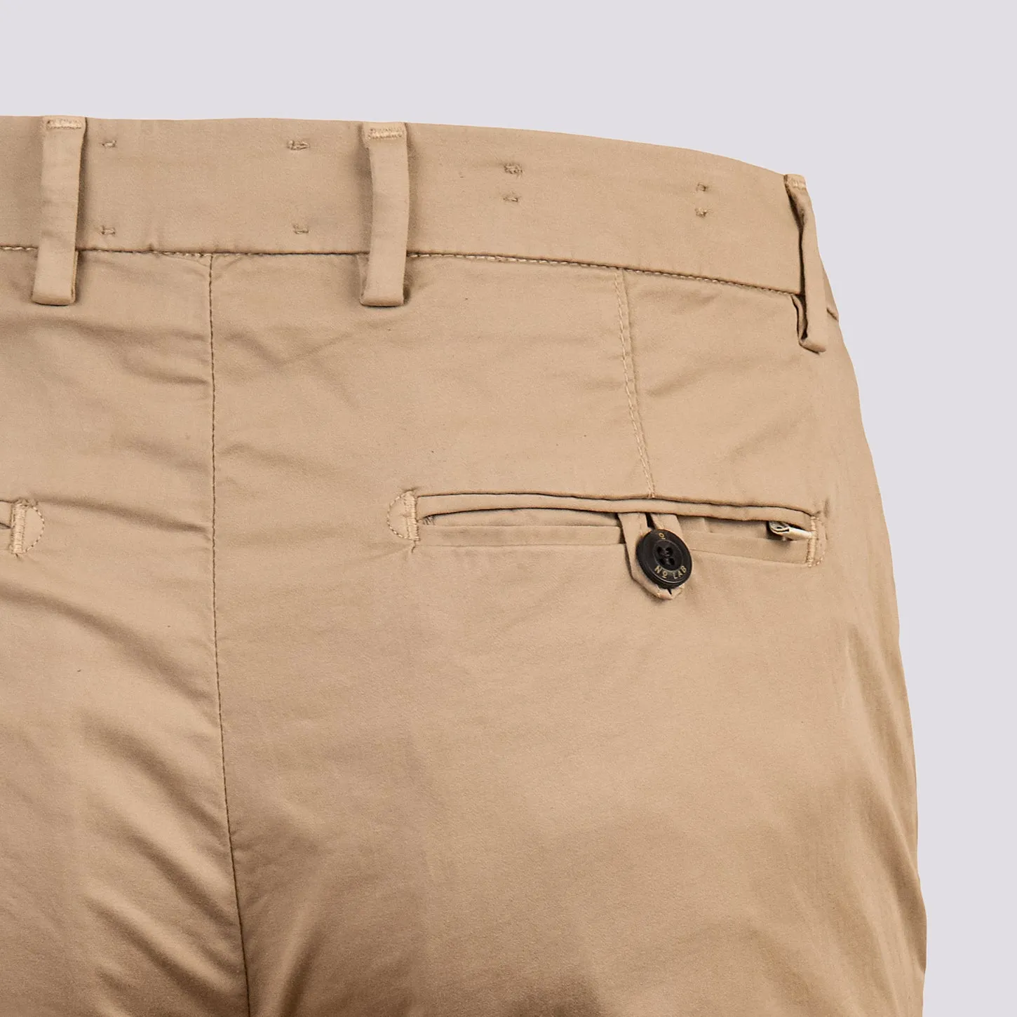 Pantalone chinos in cotone elasticizzato beige