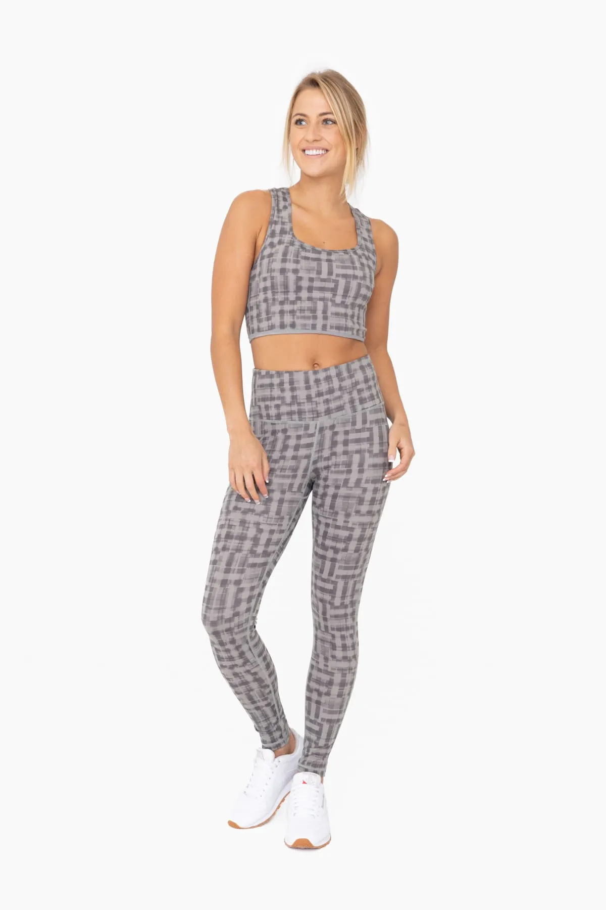 Plaid Print High-Waist Leggings