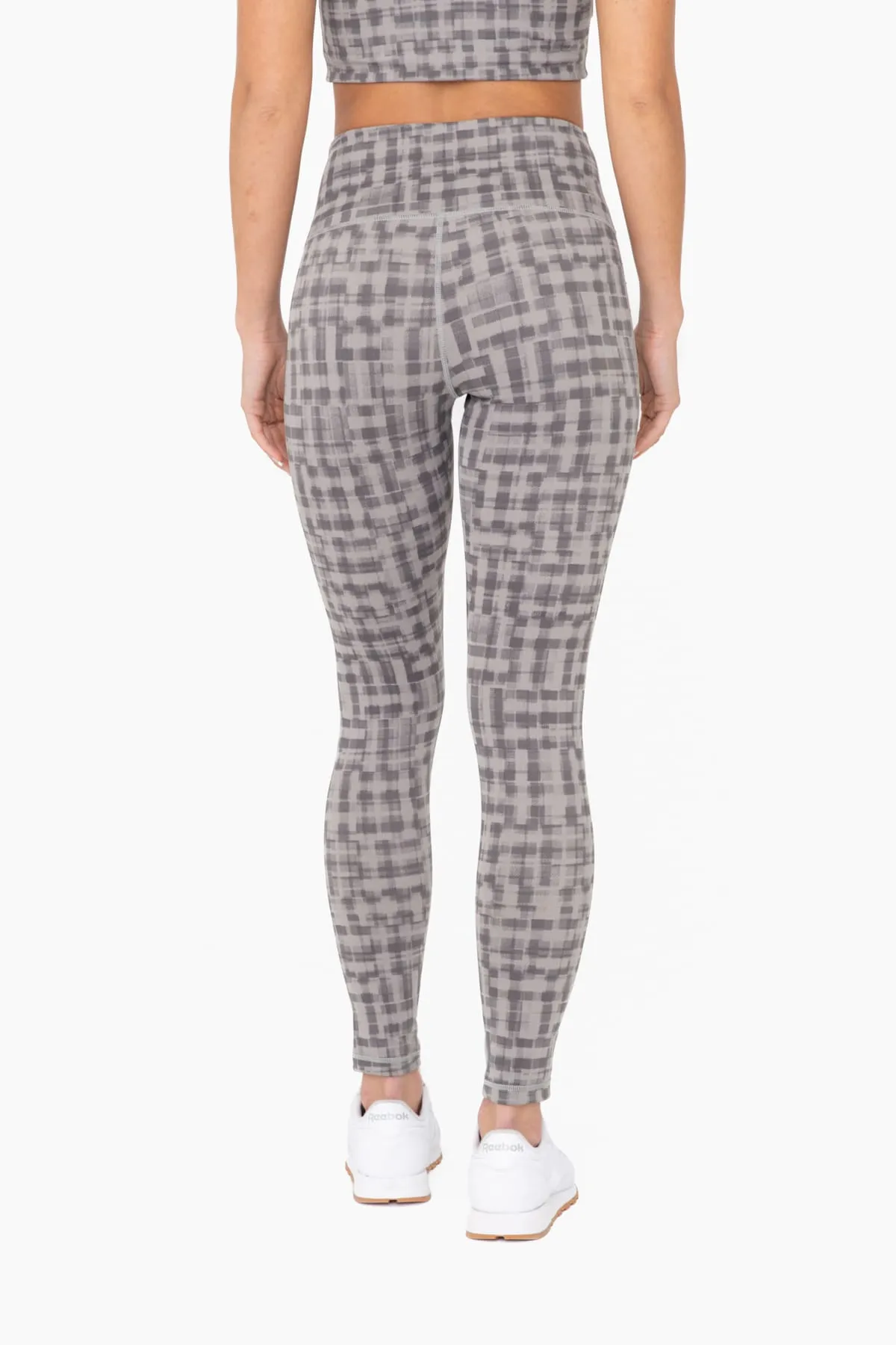 Plaid Print High-Waist Leggings