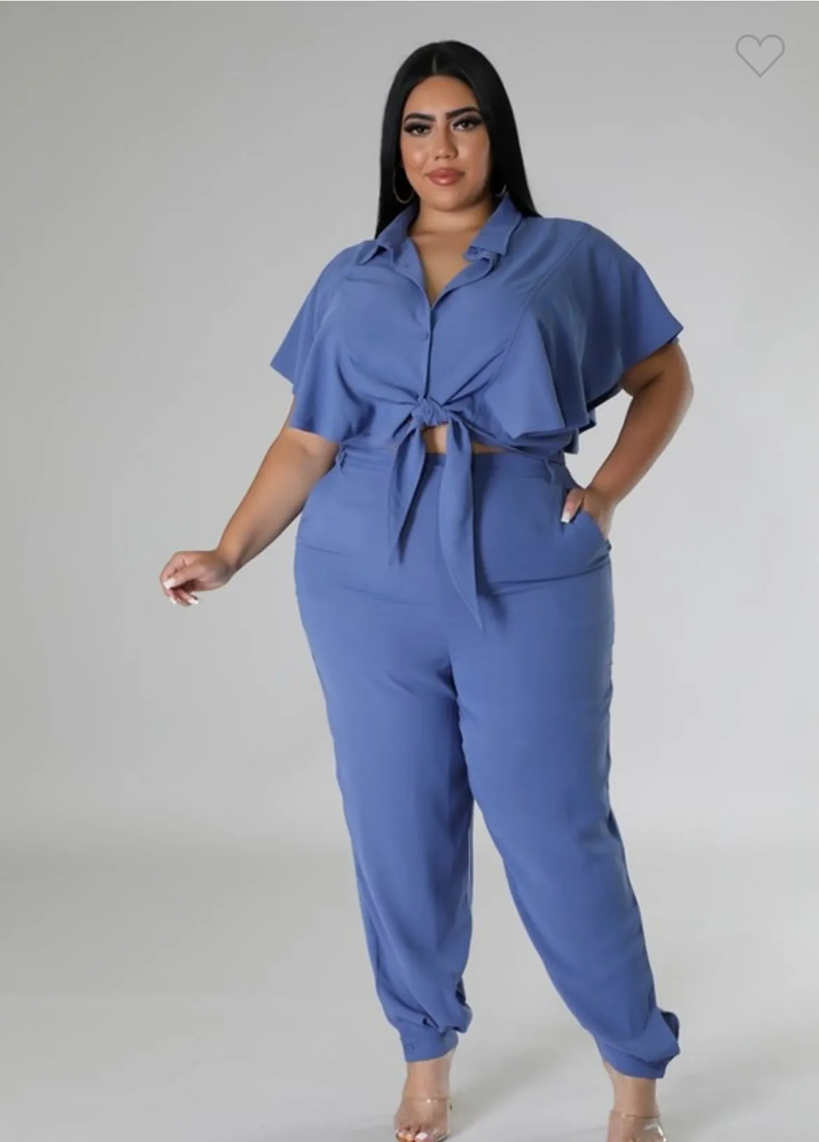 Plus Size High Waist Set