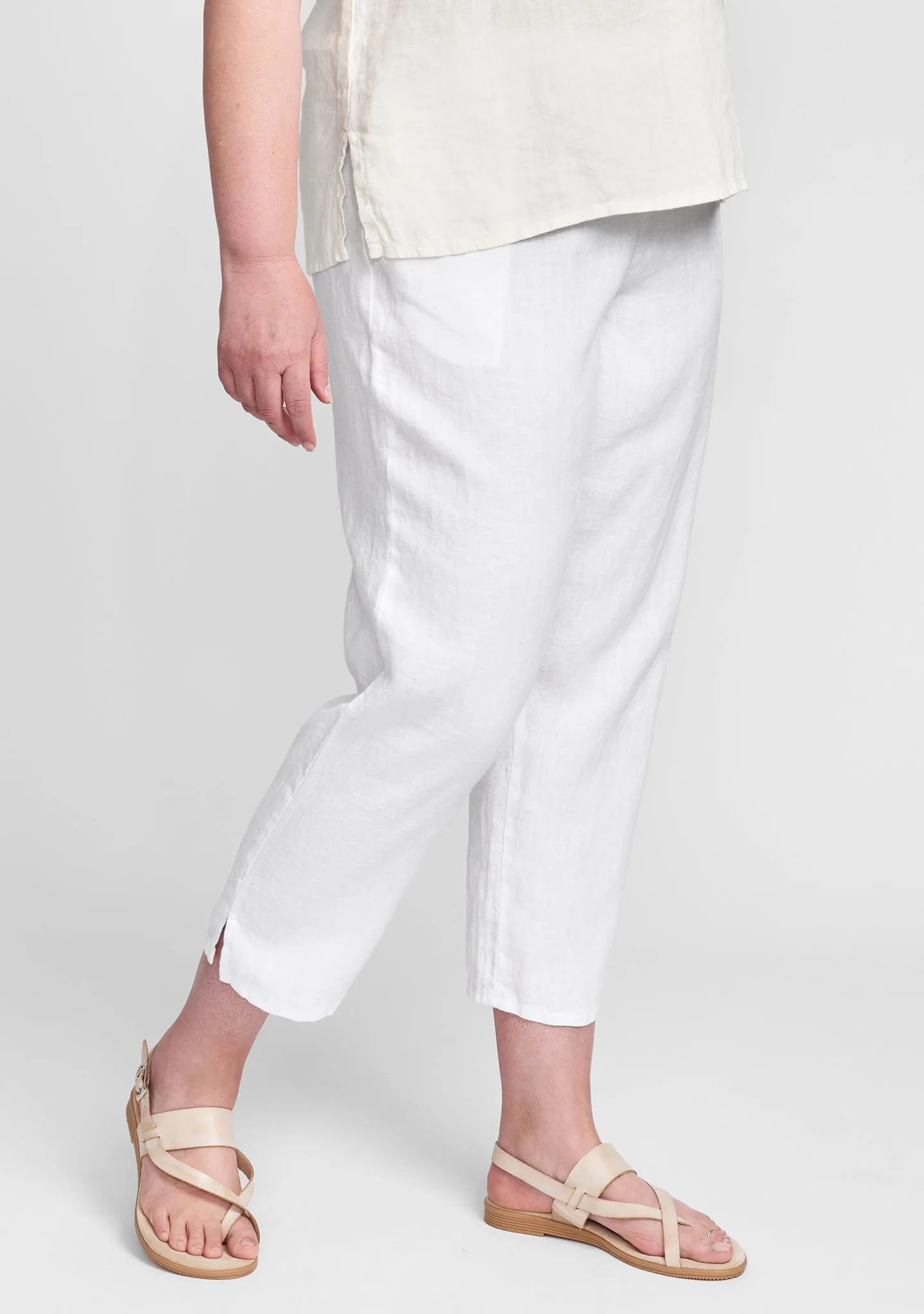 Pocketed Ankle Pant - Linen Pants