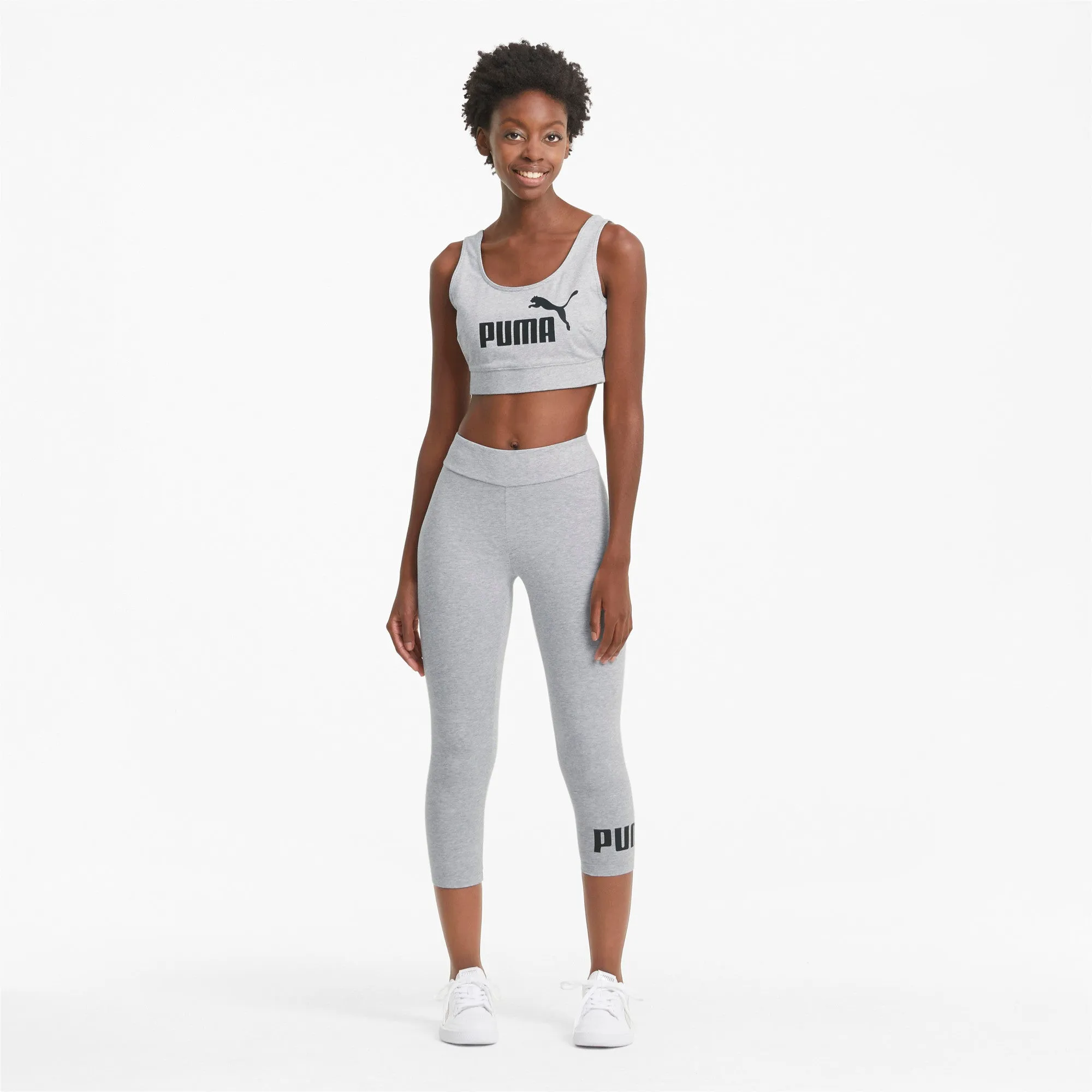 PUMA Women's Essentials 3/4 Logo Leggings