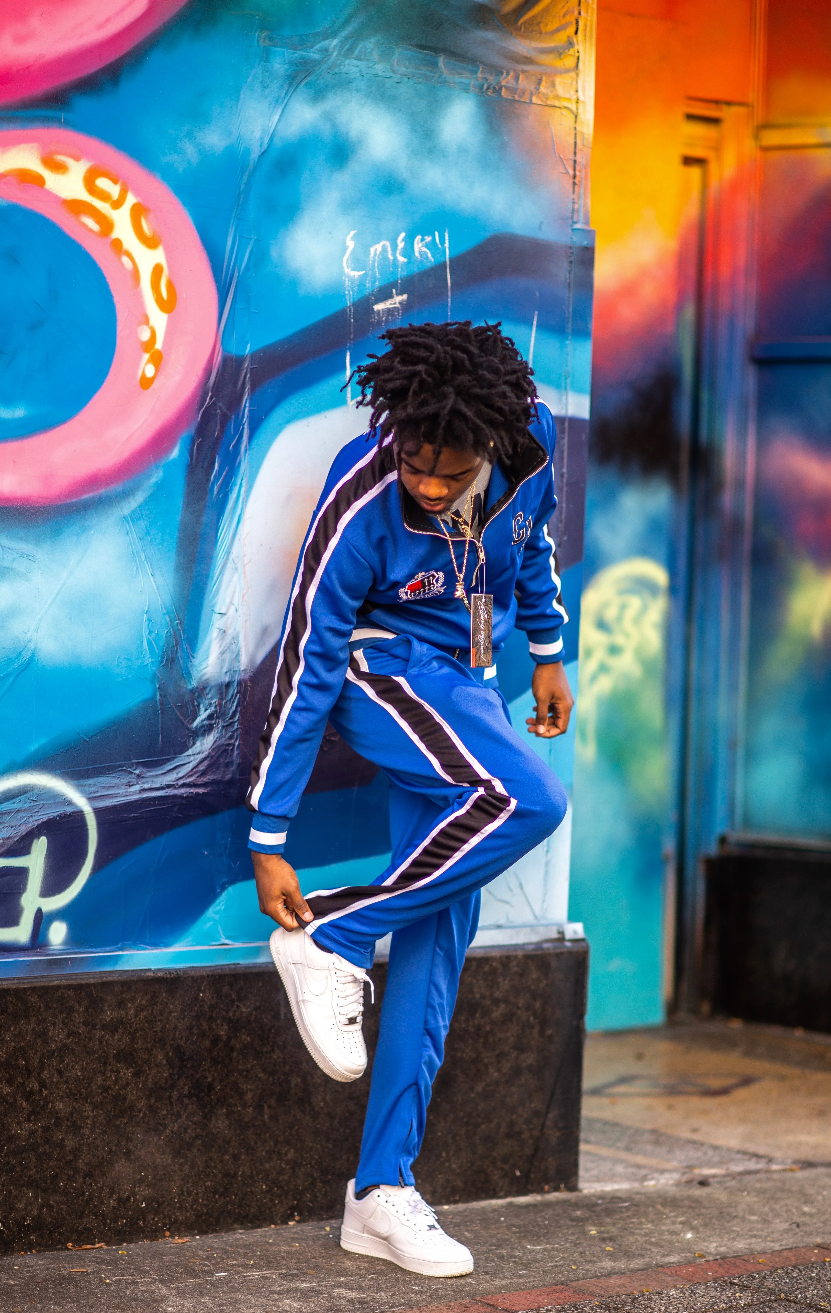 Royalty Tracksuit (Royal Blue/BLK/WH)