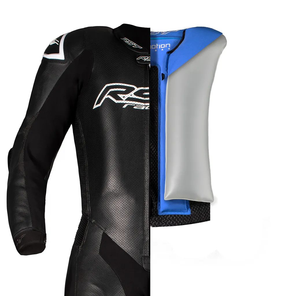 RST V4.1 Kangaroo Airbag Mens Leather One Piece Race Suit - Black