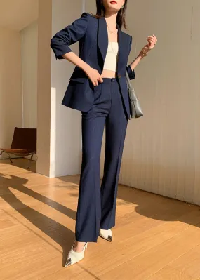 Single-breasted Blazer Pantsuit Set