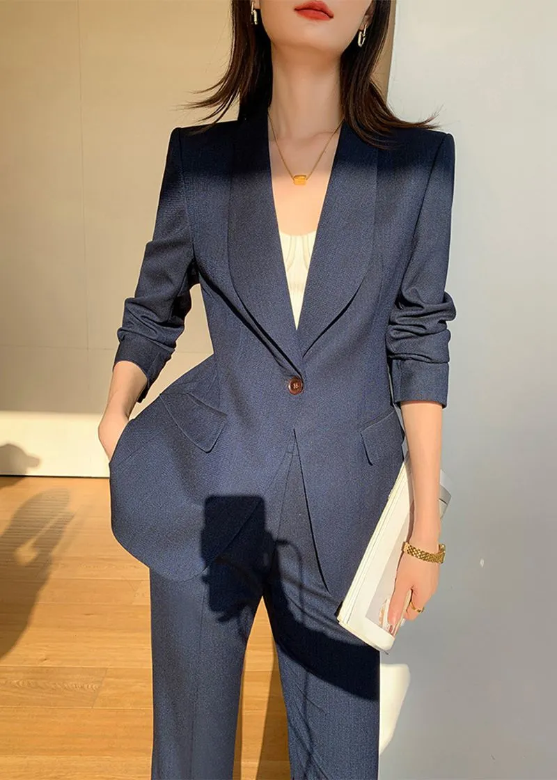 Single-breasted Blazer Pantsuit Set