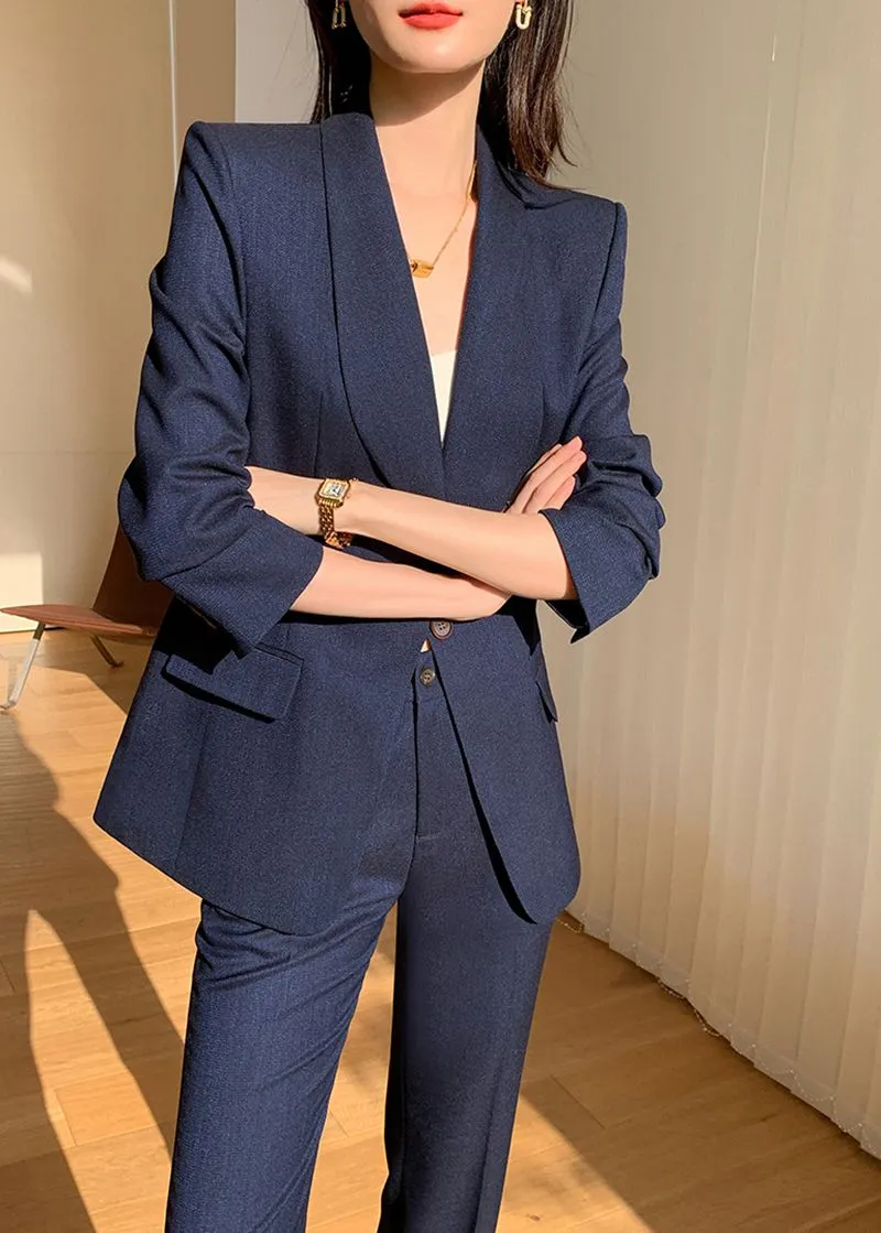 Single-breasted Blazer Pantsuit Set