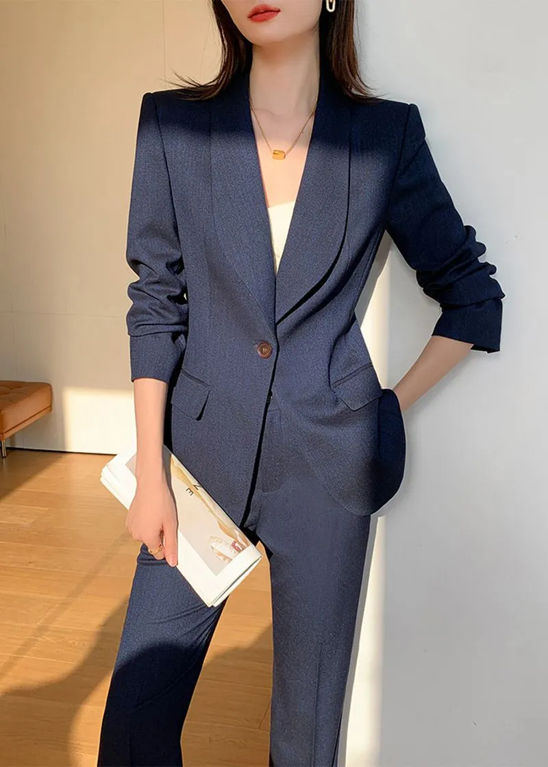 Single-breasted Blazer Pantsuit Set