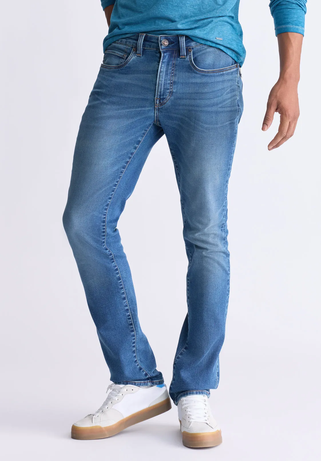 Slim Ash Men's Freedom Flex Jeans, Authentic Washed Indigo - BM26017