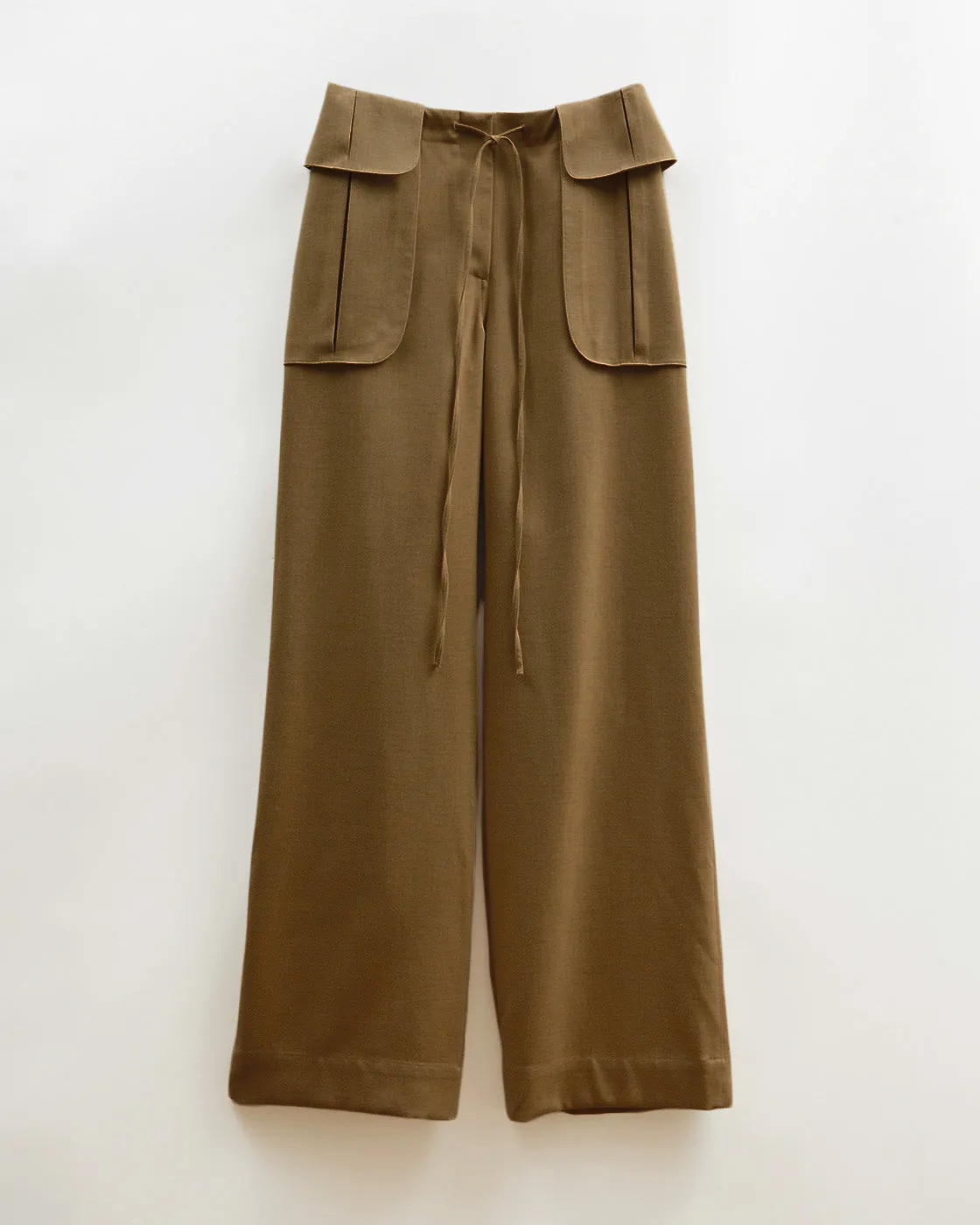 Sonia Trousers Wool Blend Olive