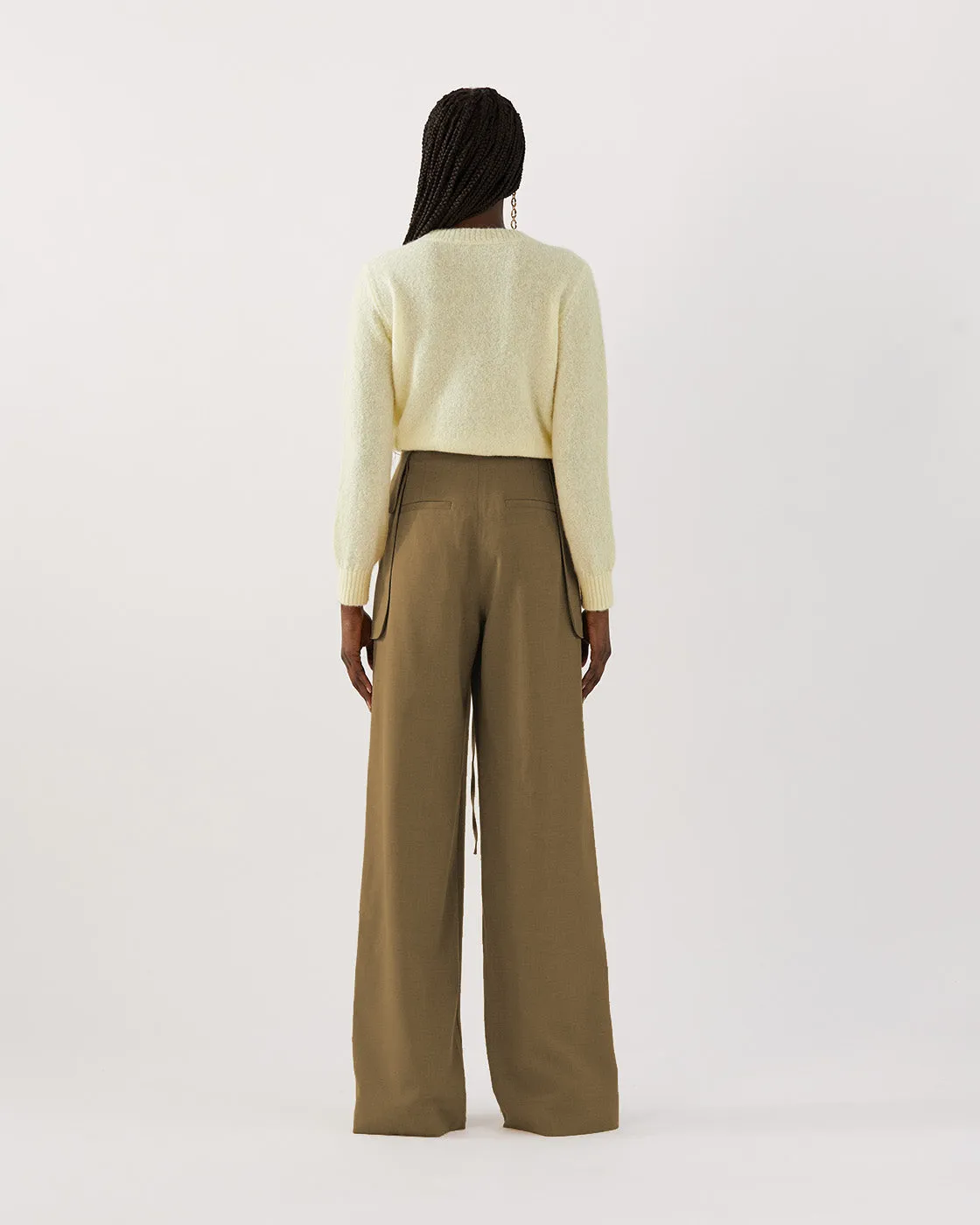 Sonia Trousers Wool Blend Olive