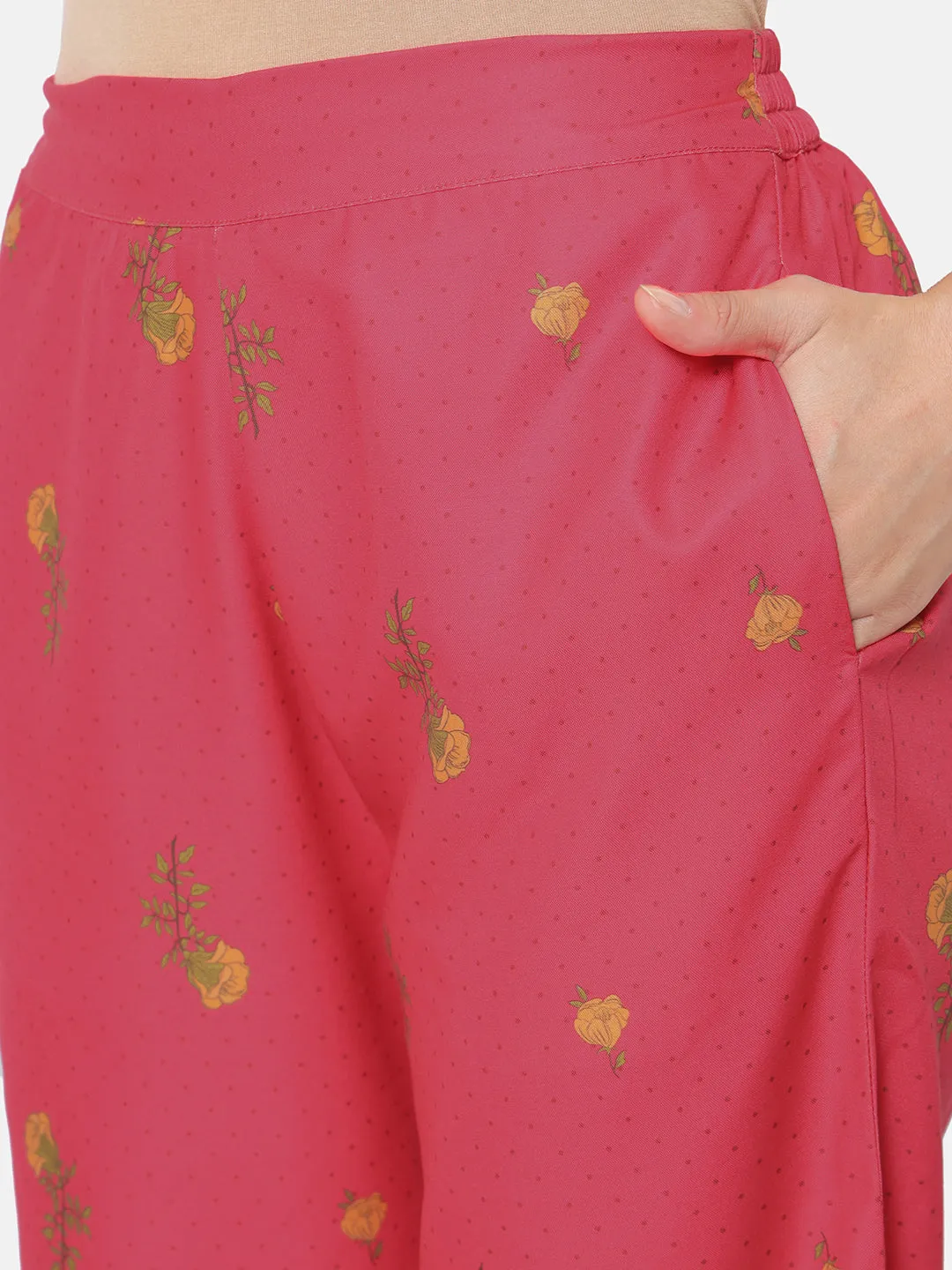 Spring Sorbet Fuchsia Straight Pant