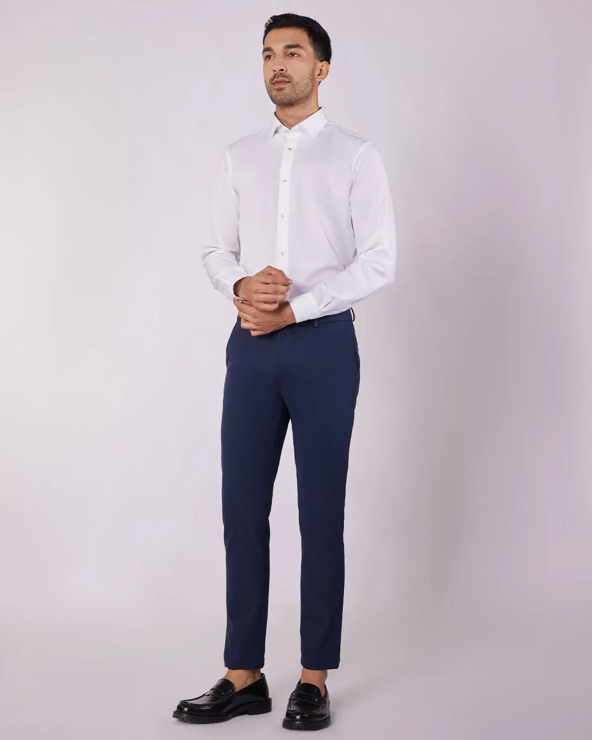 Tailored Smart Pants - Navy