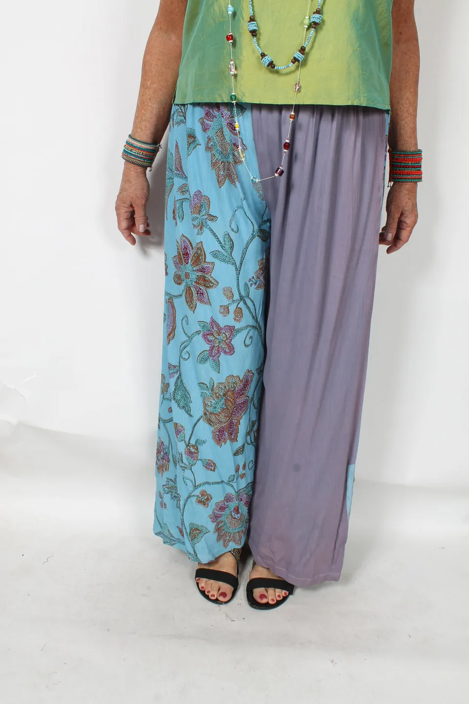 Tienda ho Cornflower Blue Boho Pants Nothing-Matches Hippie Chic Resort Wear Sml-2x 