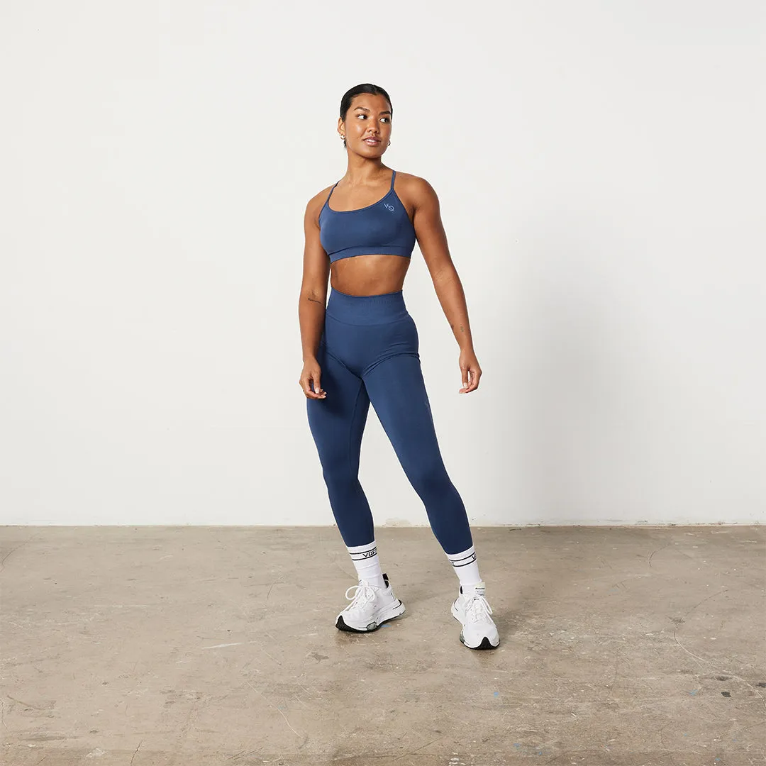 Vanquish Elevate Seamless Denim Blue Leggings