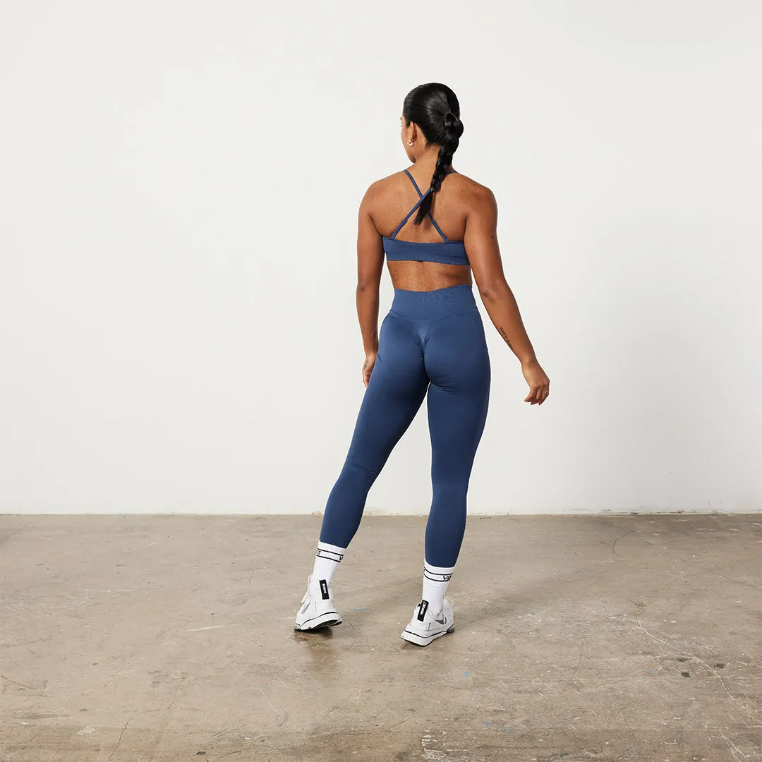 Vanquish Elevate Seamless Denim Blue Leggings