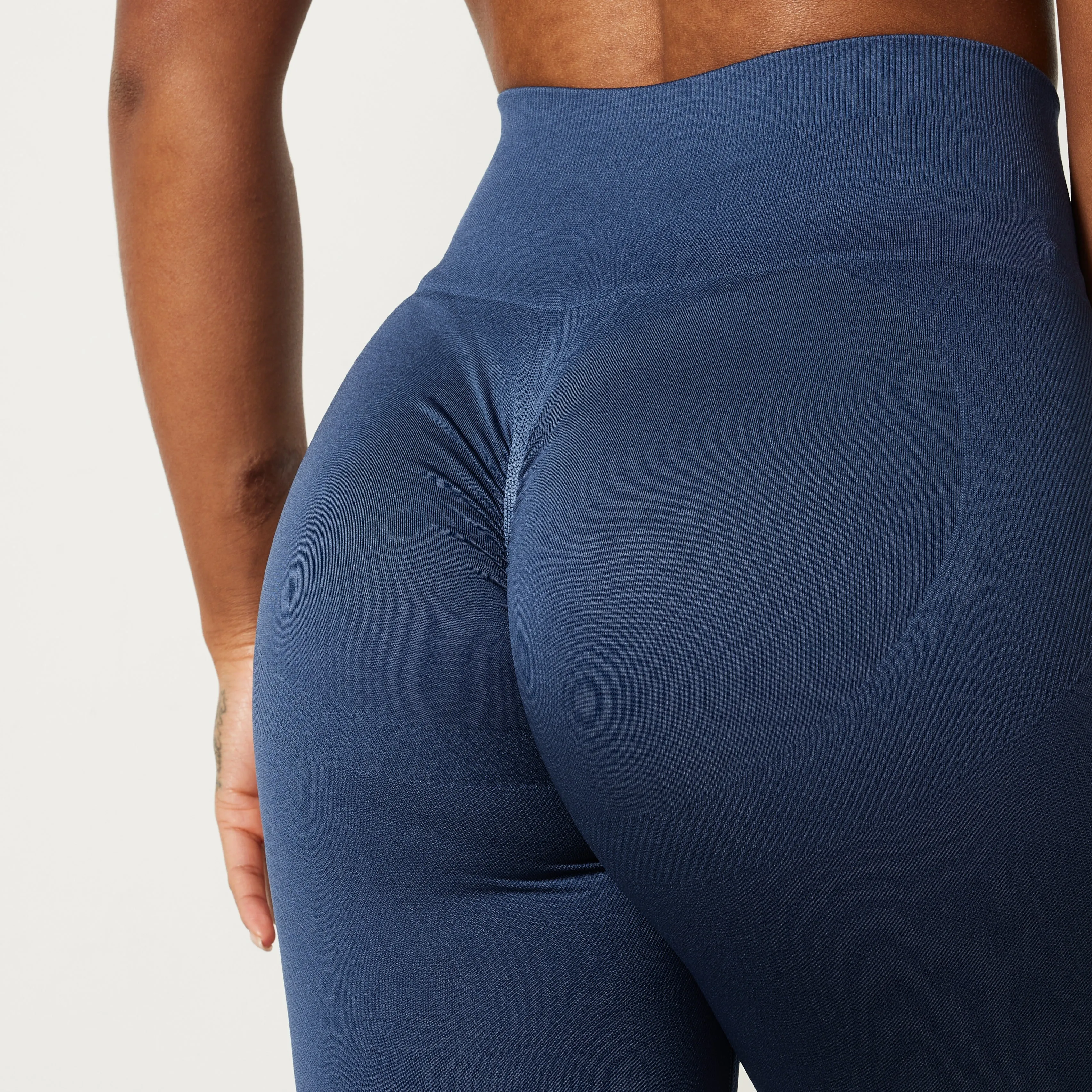 Vanquish Elevate Seamless Denim Blue Leggings