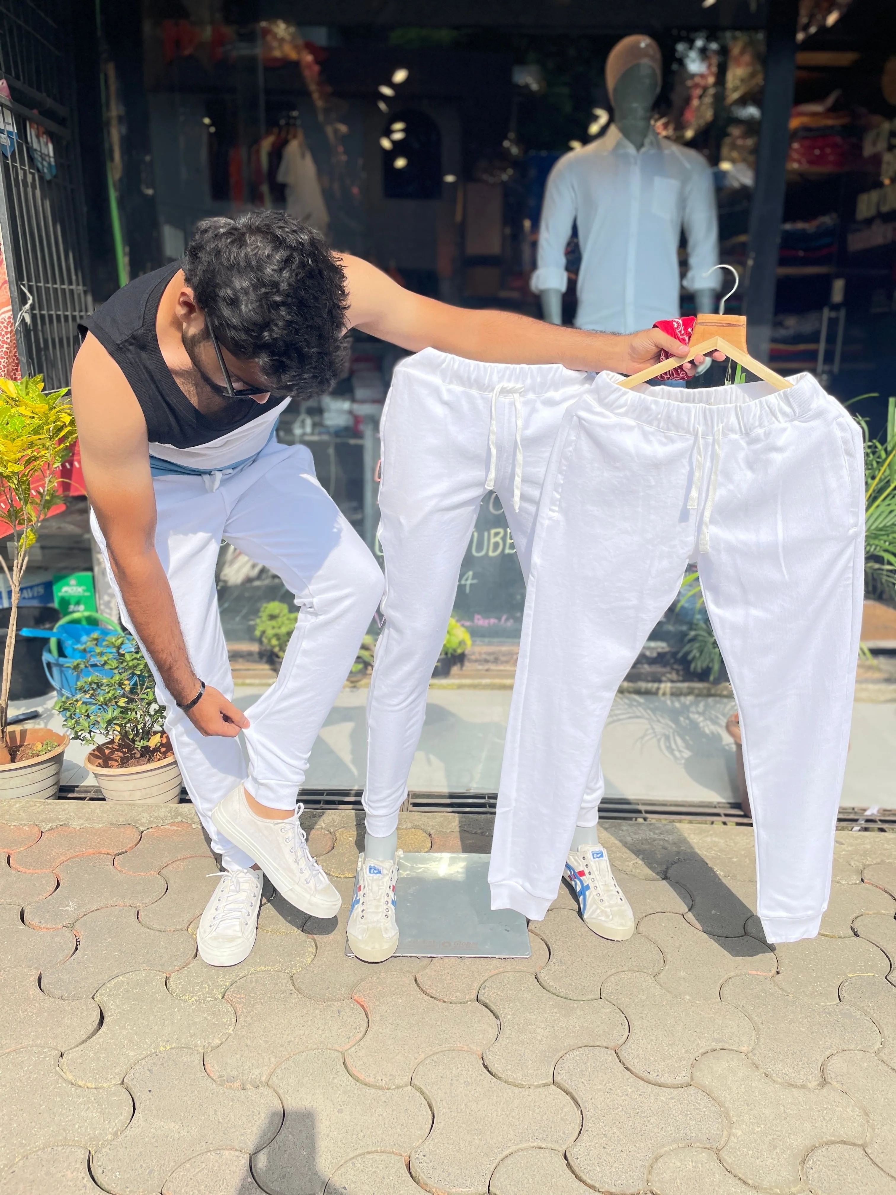 White Joggers